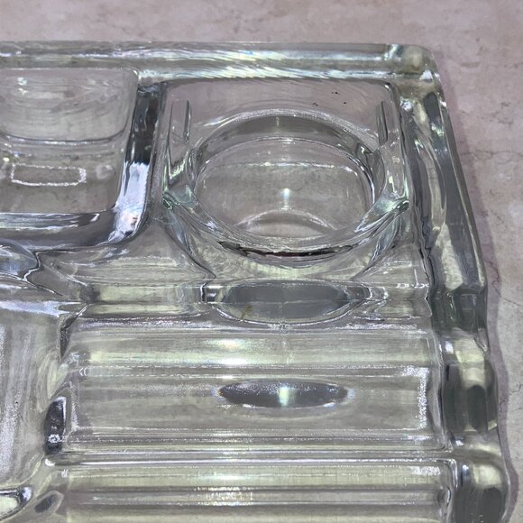 Antique Paragon Glass Inkwell & Pen Holder Manganese Glass Patent June 3, 1913 - Picture 6 of 9